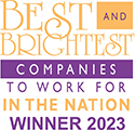 Best and Brightest Companies to work for in Nation 2023 award logo