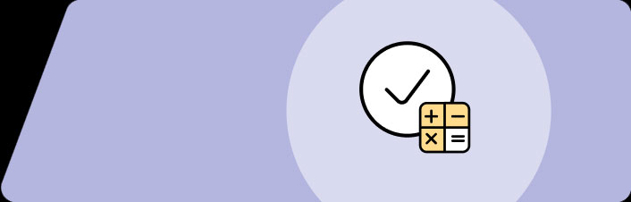 checkmark and calculator