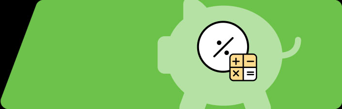calculator icon with percentage symbol